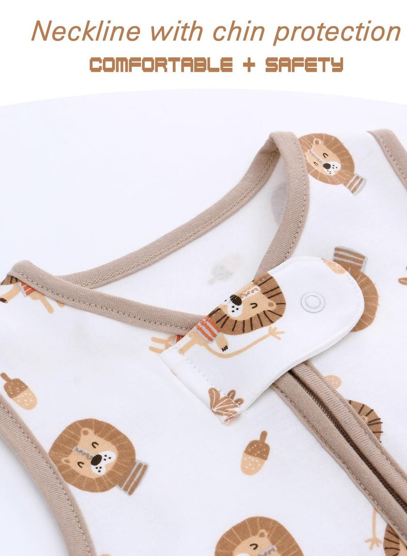 Baby Sleeping Sack with Feet, TOG 0.5 Toddler Sleep Legs, 100% Cotton Sleeveless Wearable Blanket, Bee Design, Suitable for 6-12 Months - Image 4